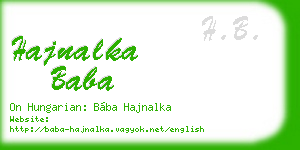 hajnalka baba business card
